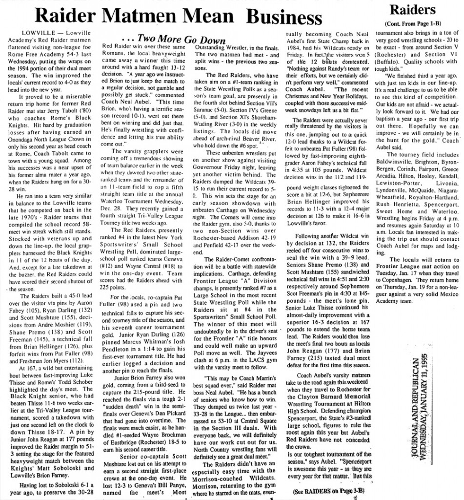 Raider Matmen Mean Business