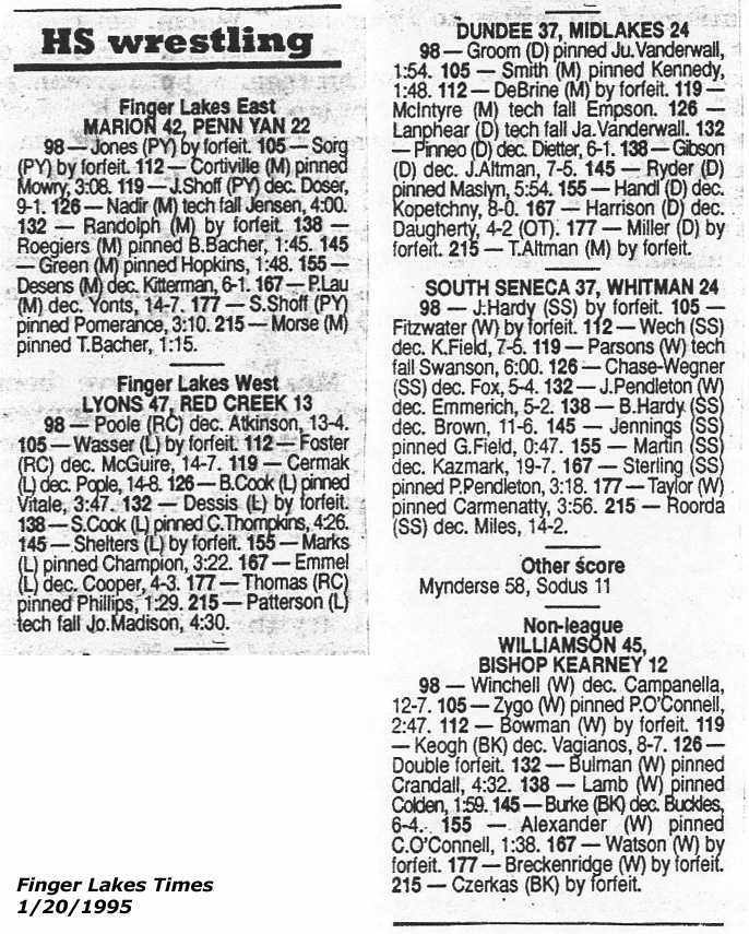 Marion 42, Penn Yan 22