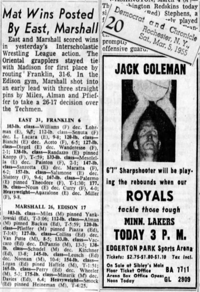 Mat Wins Posted By East, Marshall