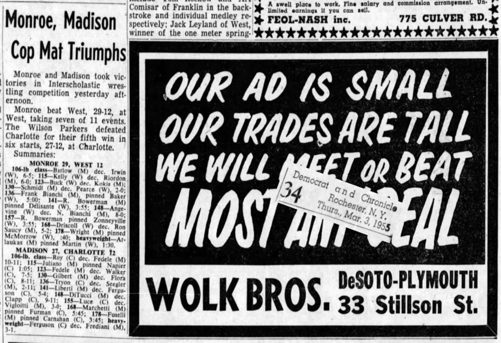 Monroe, Madison Cop Mat Triumphs