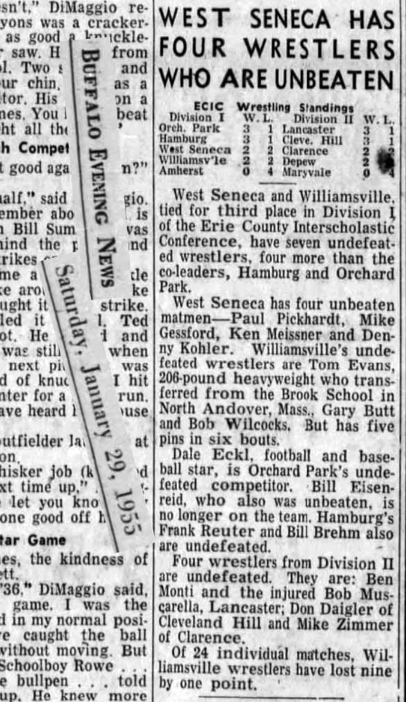 West Seneca Has Four Wrestlers Who Are Unbeaten