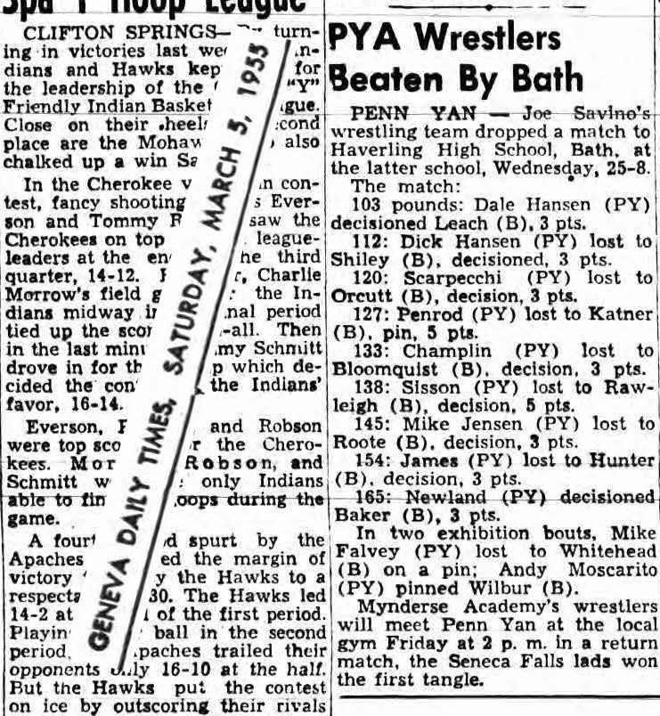 PYA Wrestlers Beaten by Bath