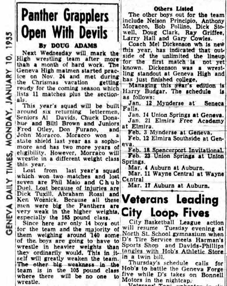 Panther Grapplers Open With Devils