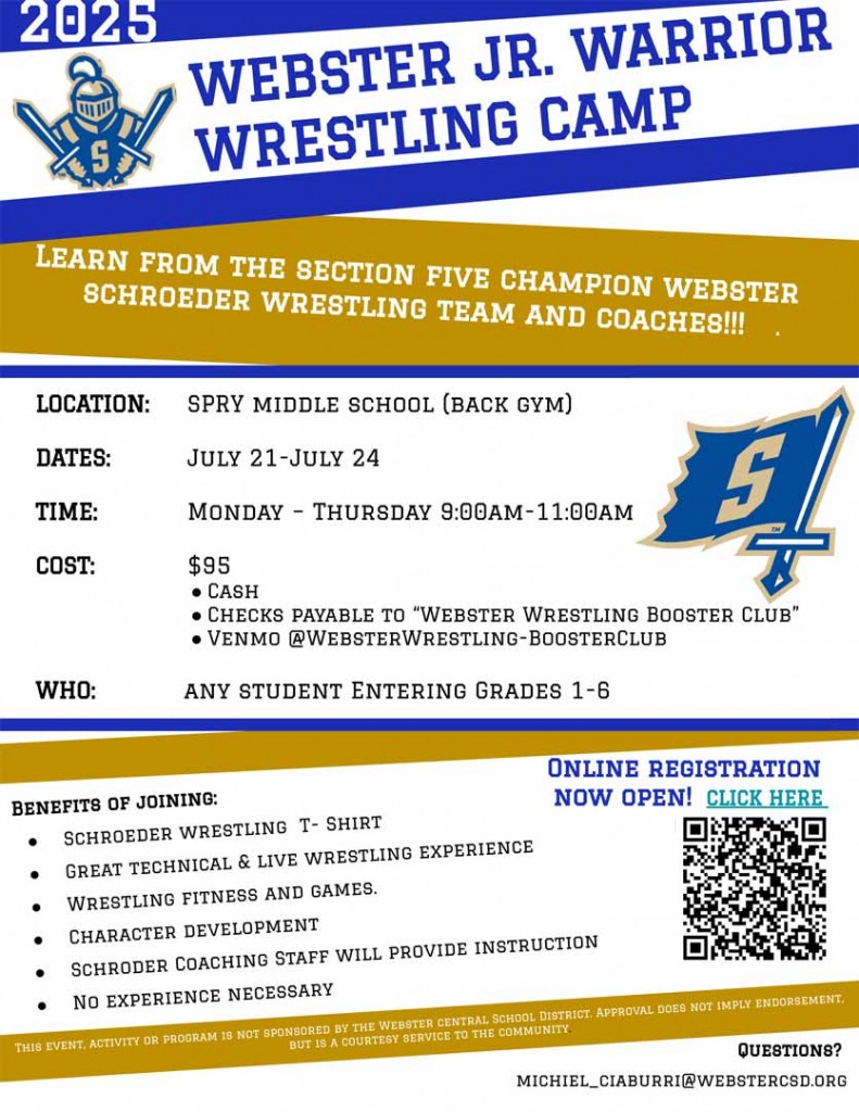 Webster Jr. Warrior Wrestling Camp