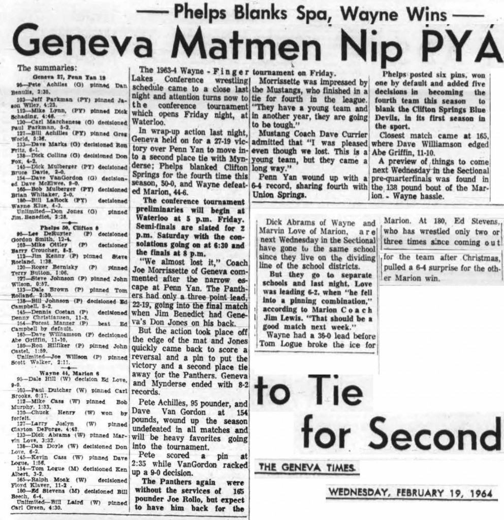Geneva Matmen Nip PYA to Tie for Second