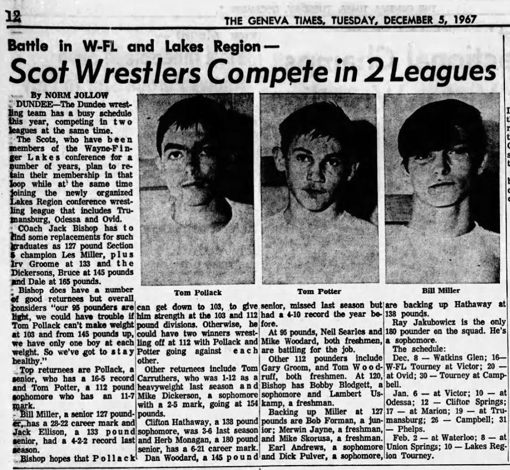 Scot Wrestlers Compete in 2 Leagues