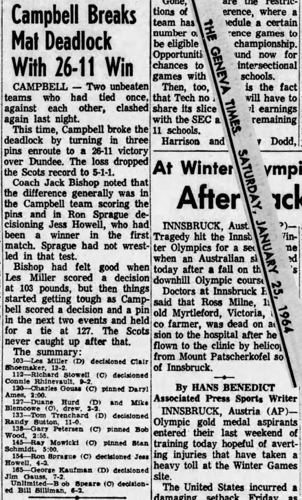 Campbell Breaks Mat Deadlock With 26-11 Win