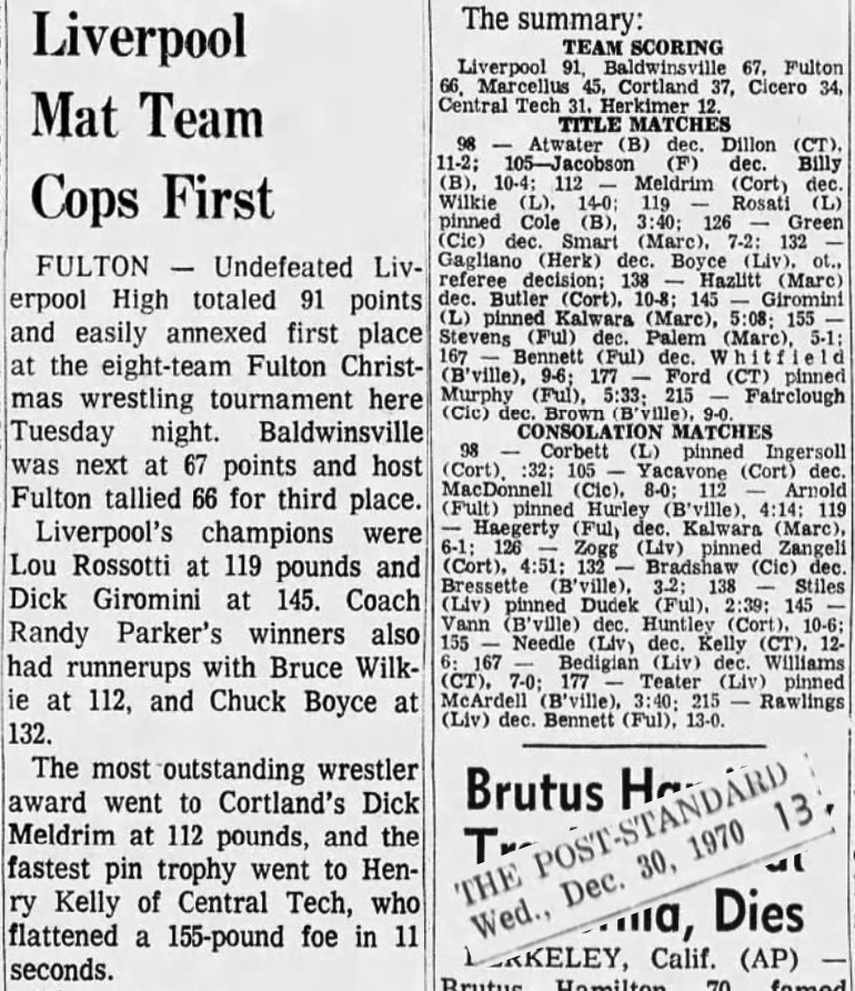 Liverpool Mat Team Cops First