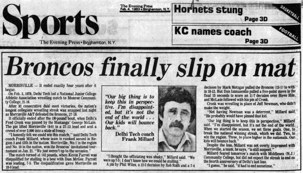 Broncos finally slip on mat