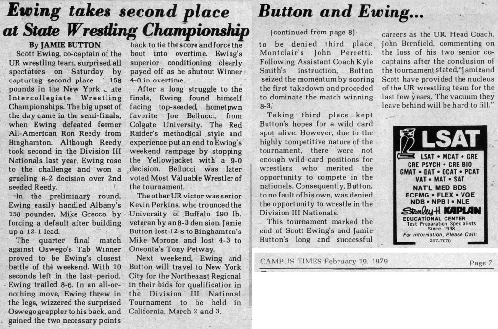 Ewing takes second place at State Wrestling Championships