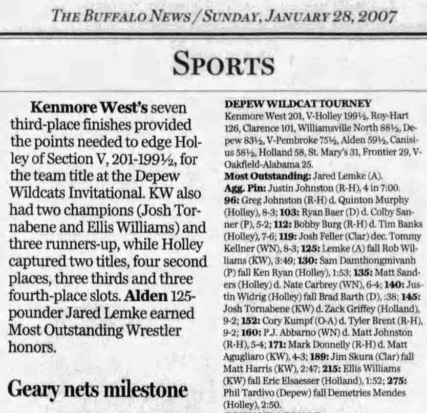 Depew Wildcat Tourney