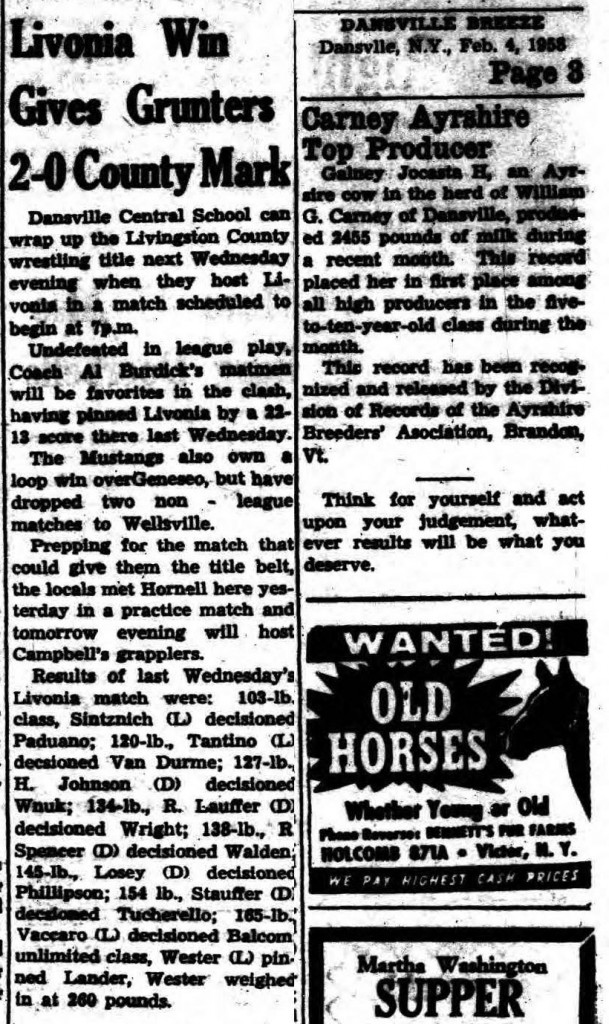 Livonia Win Gives Grunters 2-0 County Mark