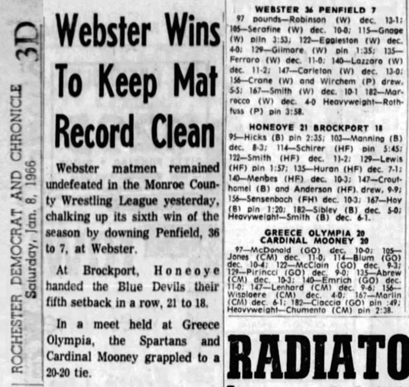 Honeoye 21, Brockport 18