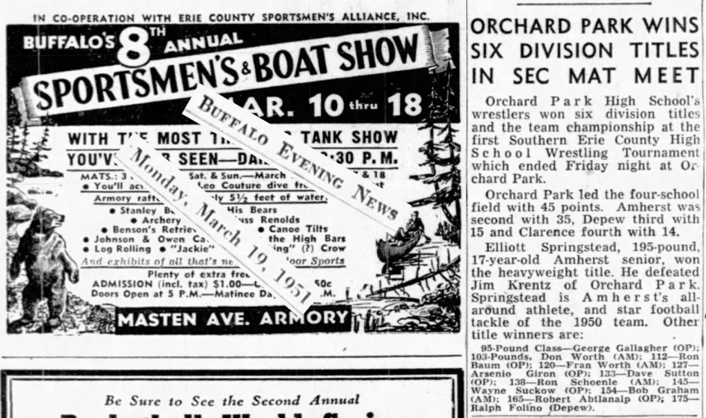 Orchard Park Wins Six Division Titles in Section Mat Meet