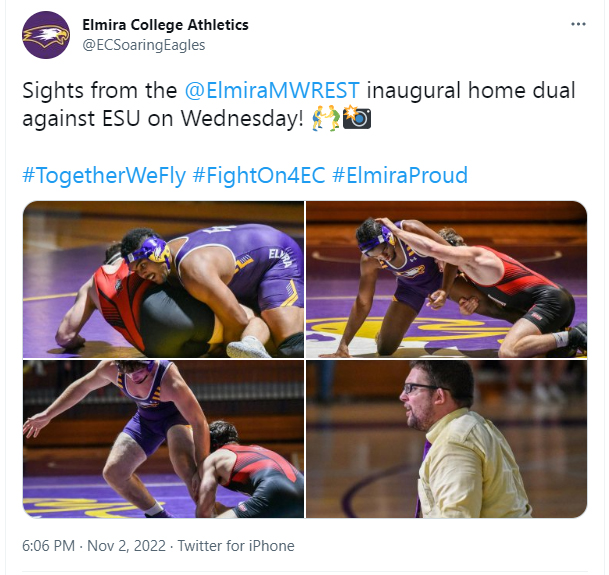 Elmira Drops Inaugural Home Dual Decision Against ESU