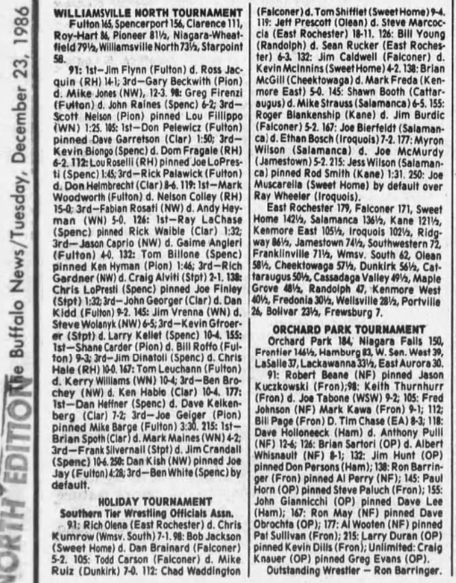 Orchard Park Tournament