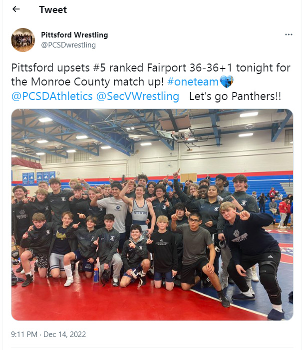 Pittsford upsets #5-Fairport