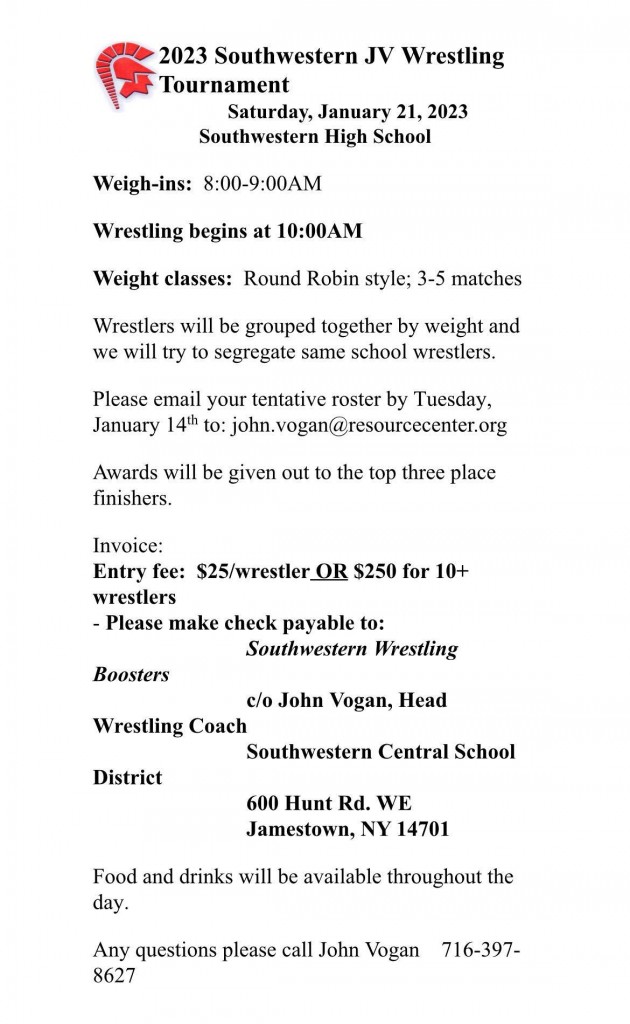 Southwestern JV Wrestling Tournament