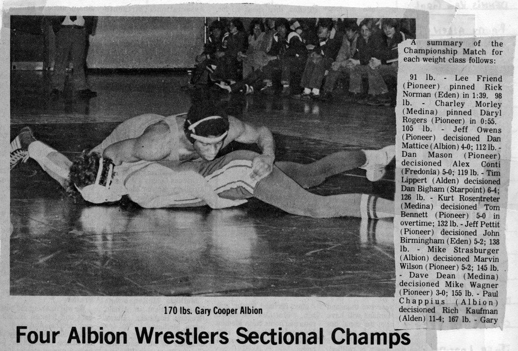 Four Albion Wrestlers Sectional Champs