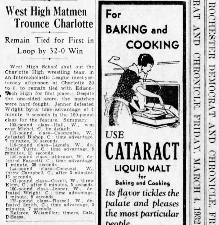 West High Matmen Trounce Charlotte