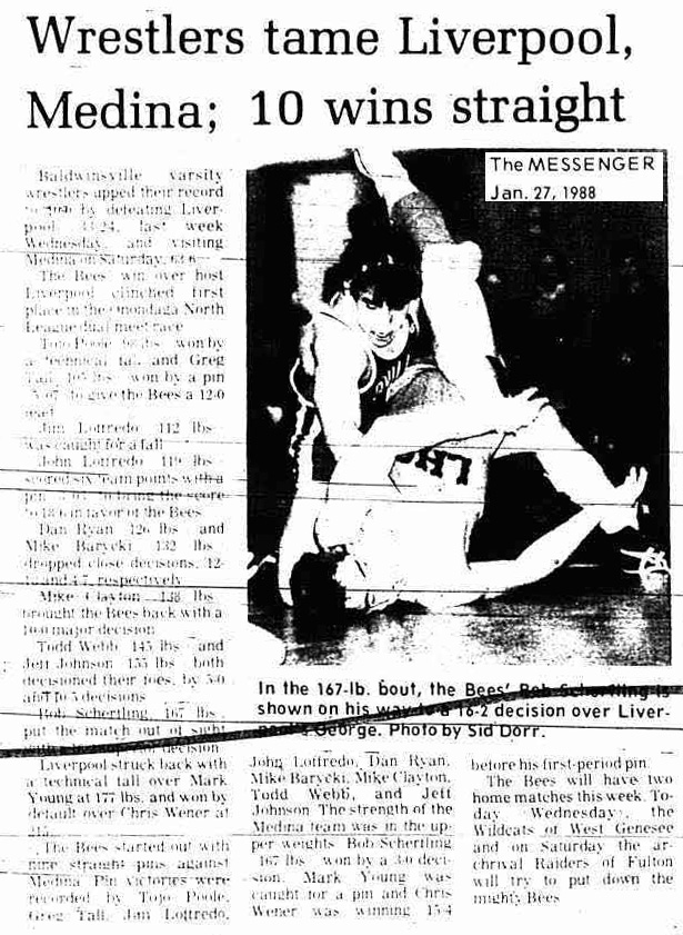 Baldwinsville Wrestlers tame Liverpool, Medina; 10 wins straight