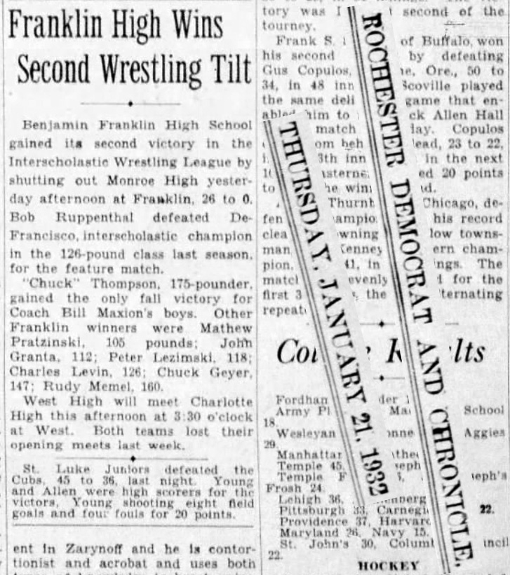 Franklin High Wins Second Wrestling Title