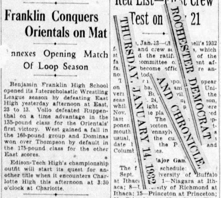 Franklin Conquers Orientals on Mat