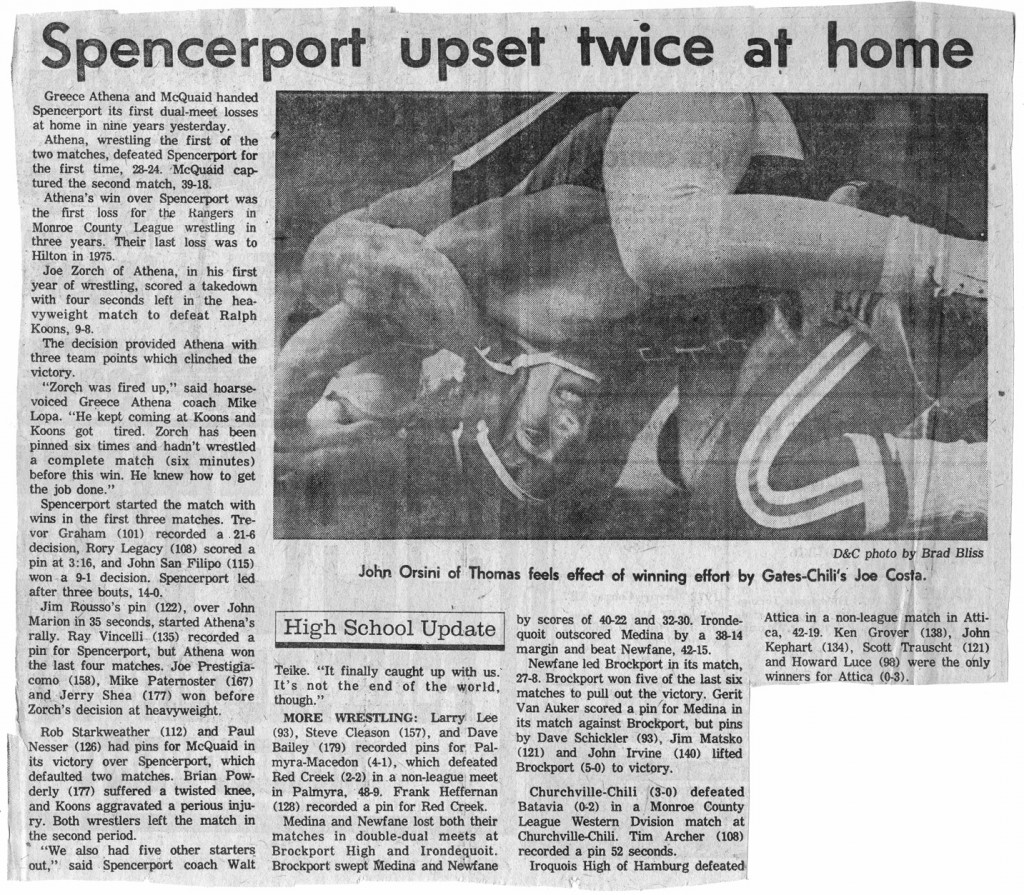 Spencerport upset twice at home