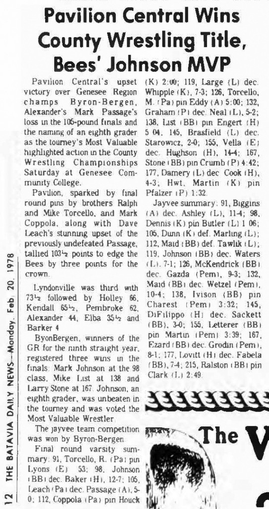 Genesee Region JV Wrestling Tournament