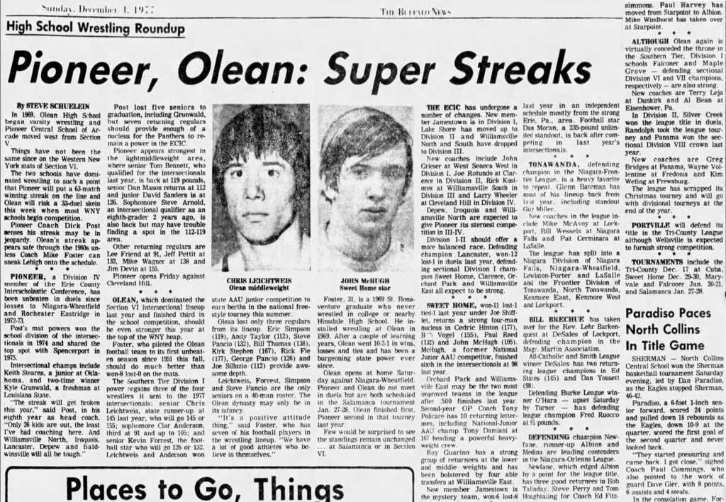 Pioneer, Olean: Super Streaks