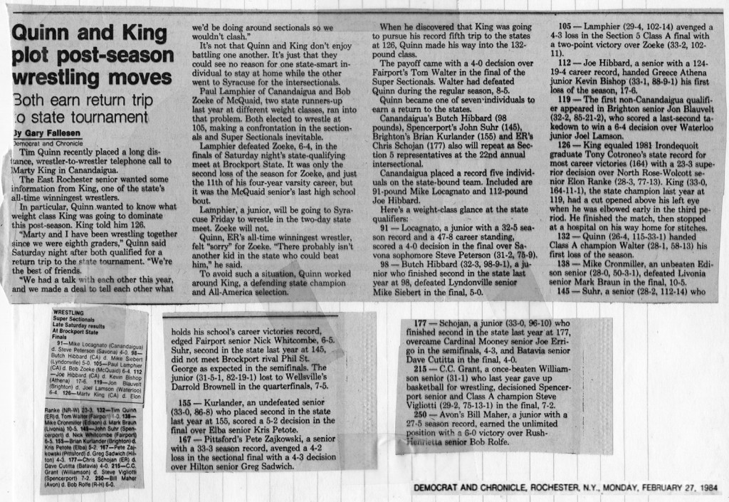 Quinn and King plat post-season wrestling moves