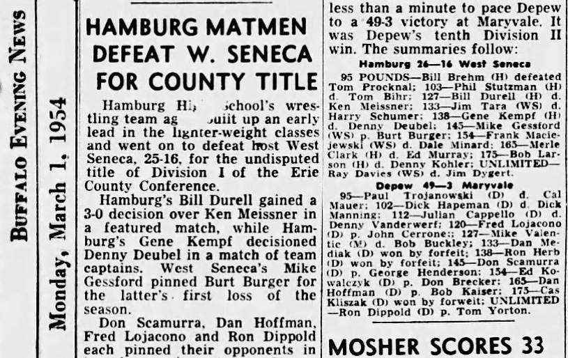 Depew defeats Maryvale