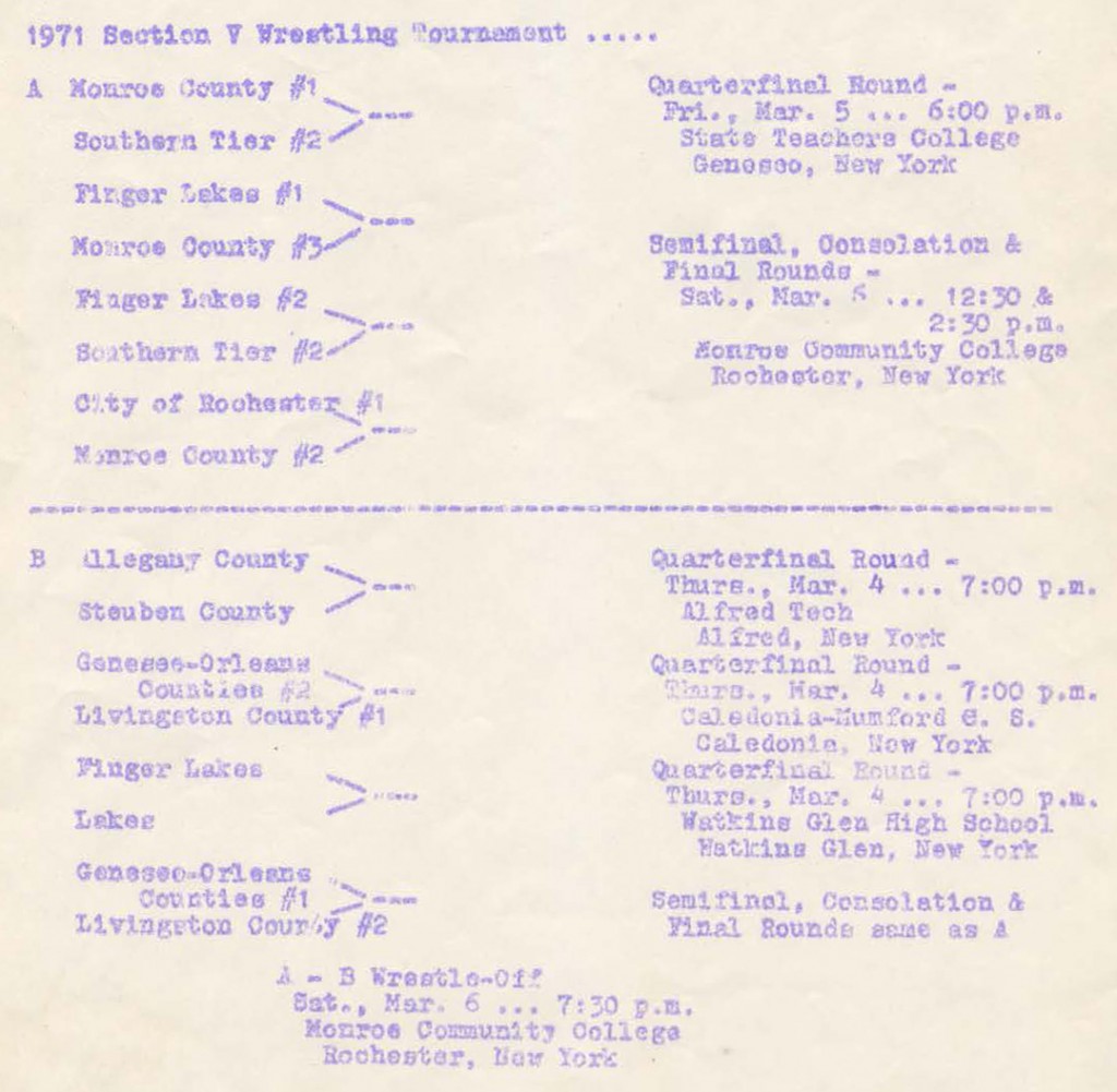 1971 Section V Wrestling Tournament