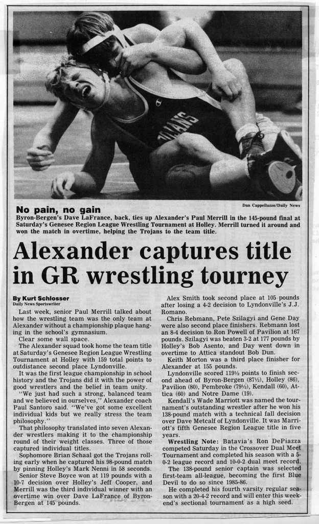 Alexander captures title in GR wrestling tourney