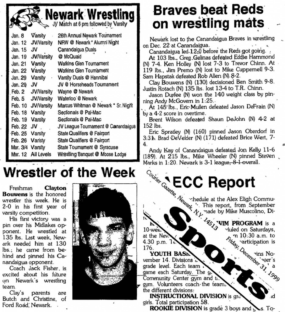 Braves beat Reds on wrestling mats