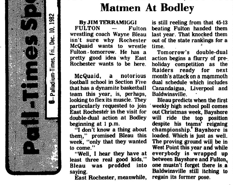 Matmen at Bodley
