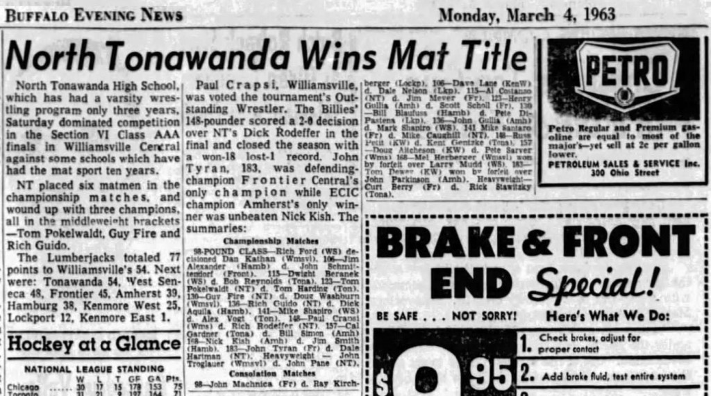 North Tonawanda Wins Mat Title