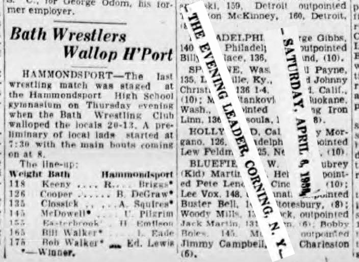 Bath Wrestlers Wallop H'Port