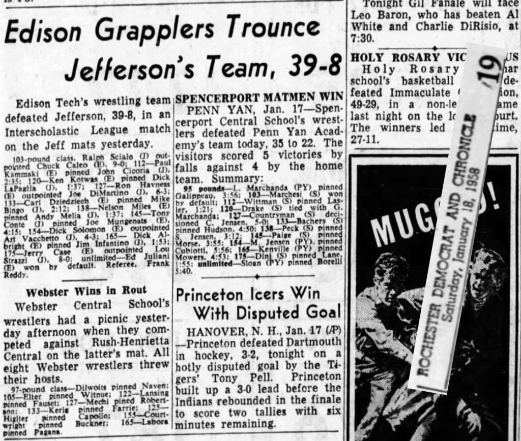 Edison Grapplers Trounce Jefferson's Team, 39-8