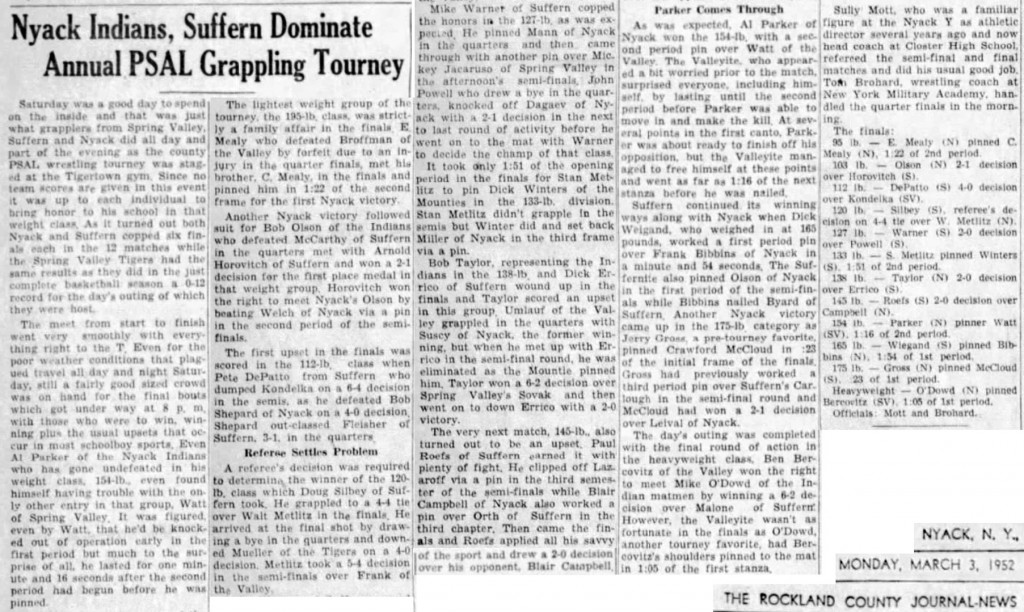 Nyack Indians, Suffern Dominate Annual PSAL Grappling Tourney