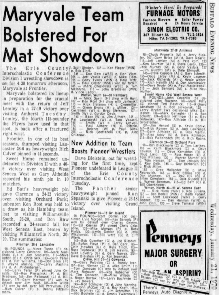 New Addition to Team Boosts Pioneer Wrestlers