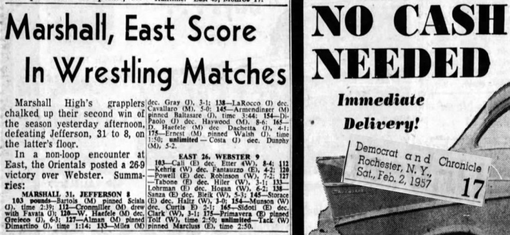 Marshall, East Score in Wrestling Matches