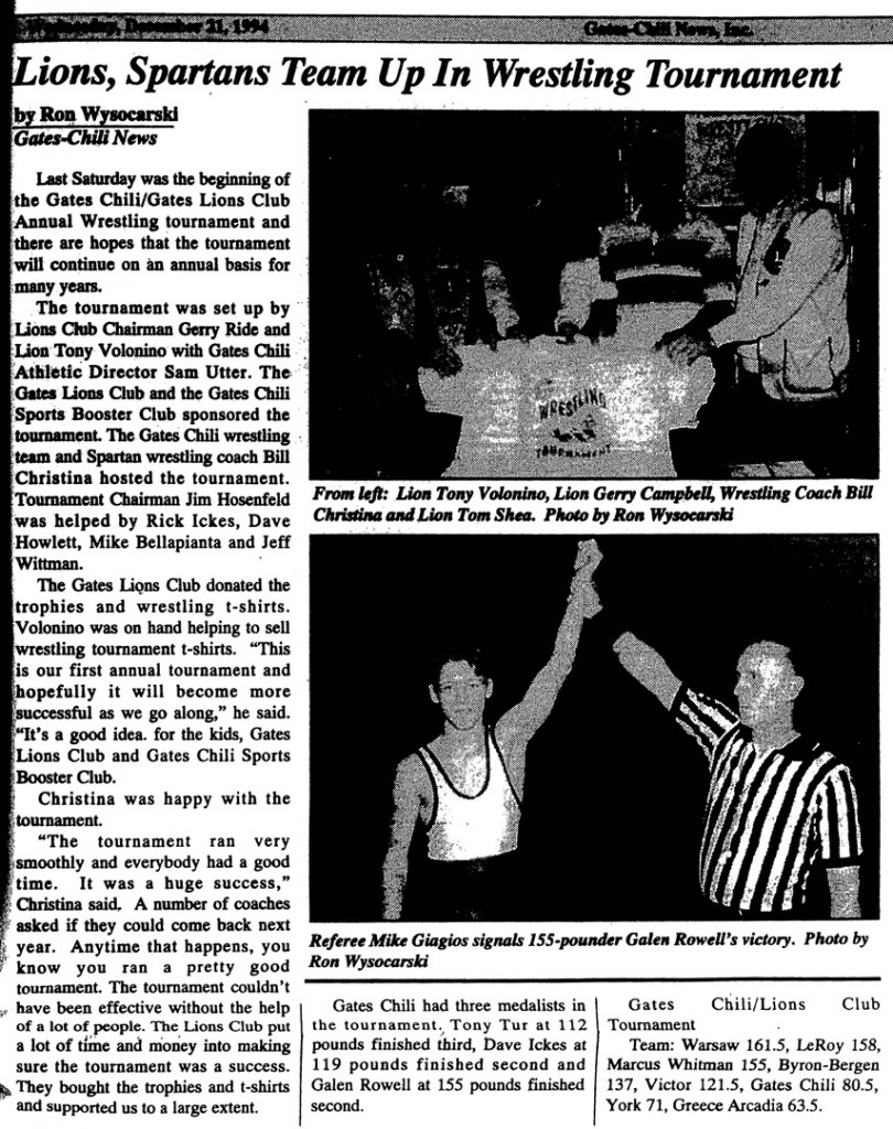 Lions, Spartans Team Up In Wrestling Tournament