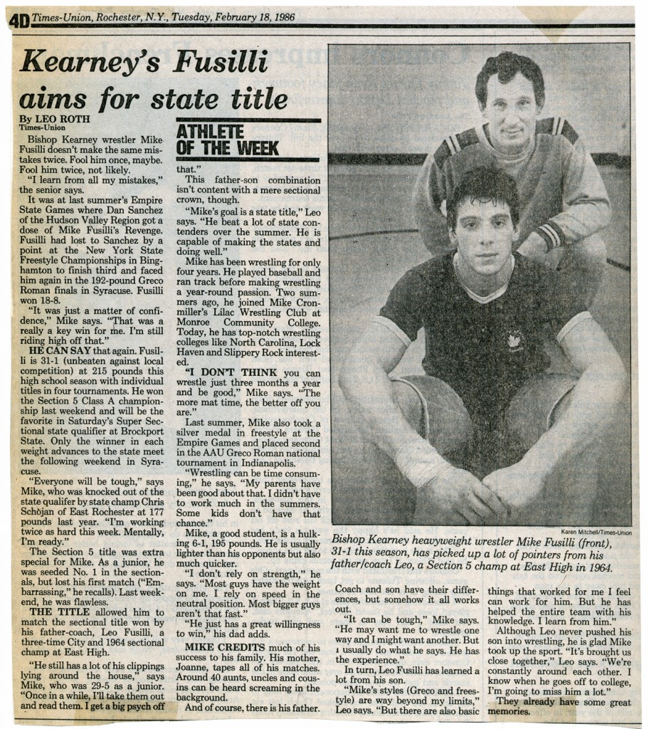 Kearney's Fusilli aims for state title