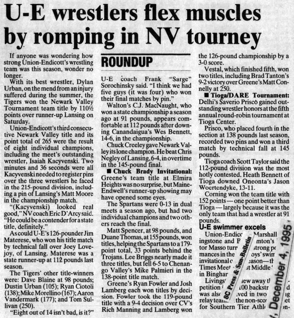 U-E wrestlers flex muscles by romping in NV tourney