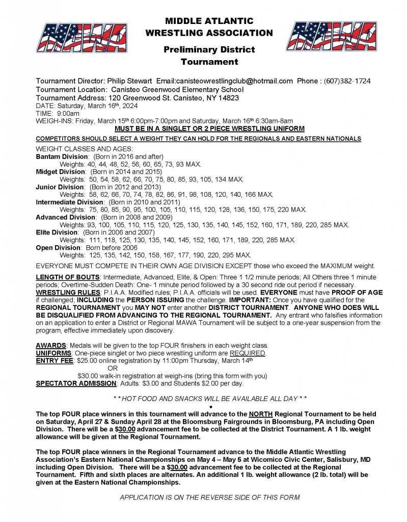 MAWA Preliminary District Tournament