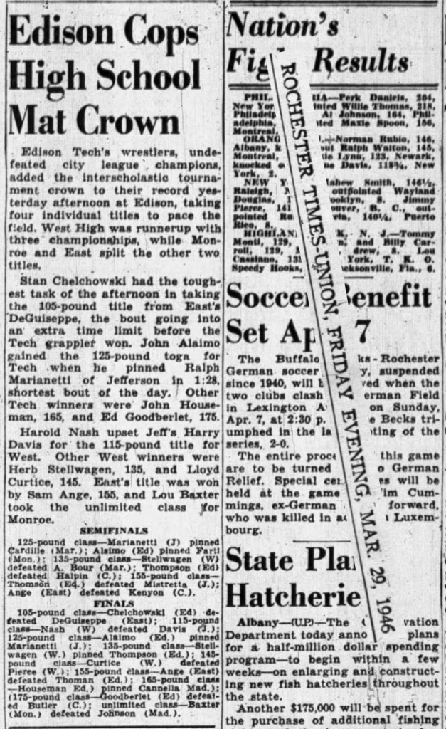 Edison Cops High School Mat Crown