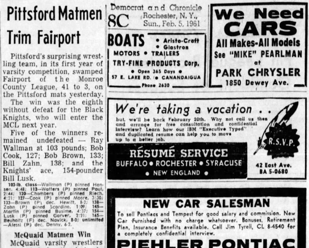 Pittsford Matmen Trm Fairport