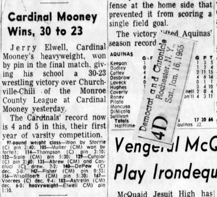 Cardinal Mooney 30, Churchville-Chili 23