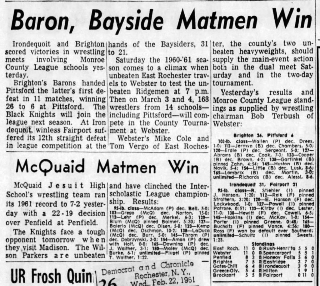 Irondequoit 31, Fairport 21
